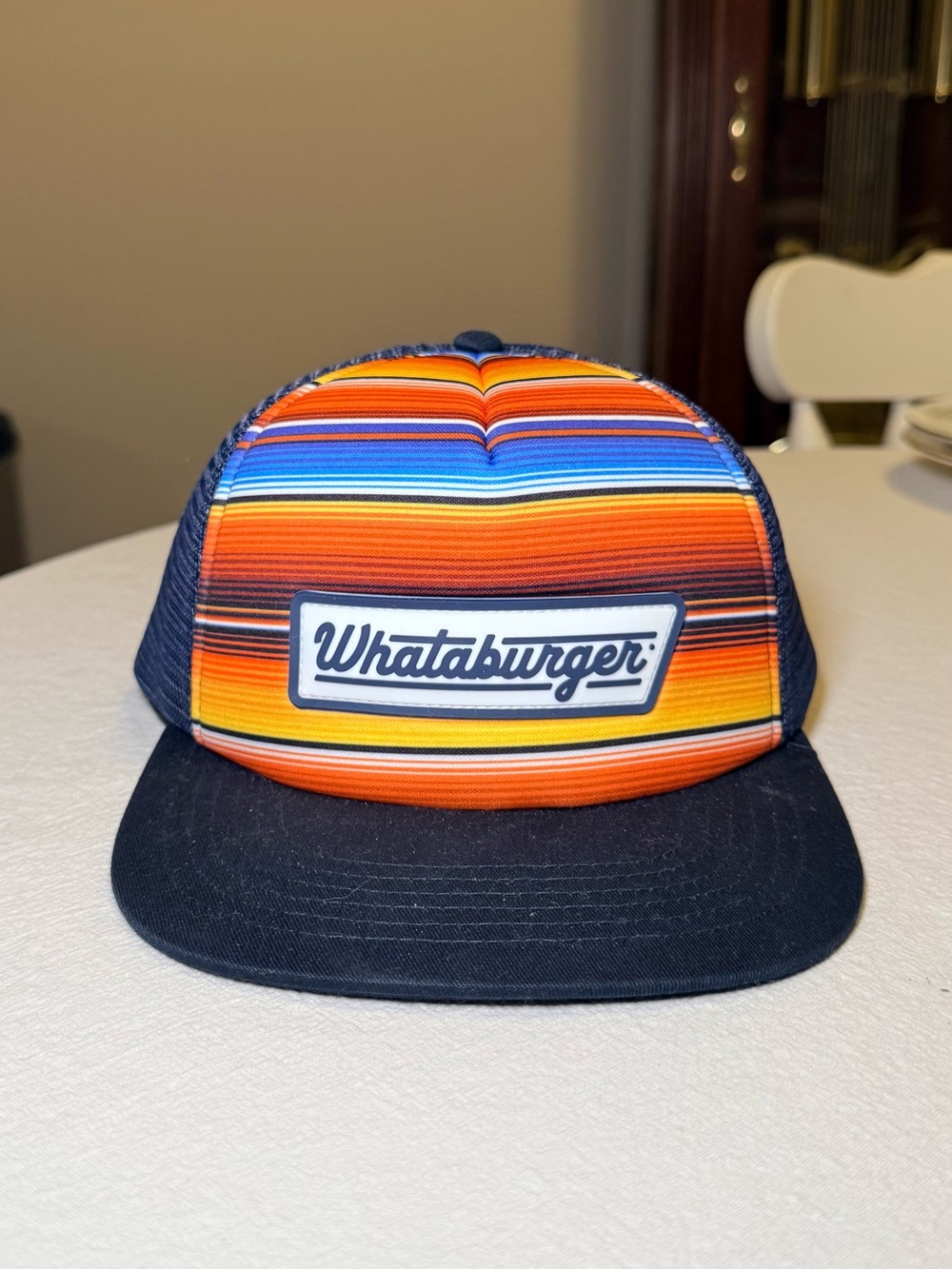 Whataburger Logo Striped Trucker Hat - Multicolor